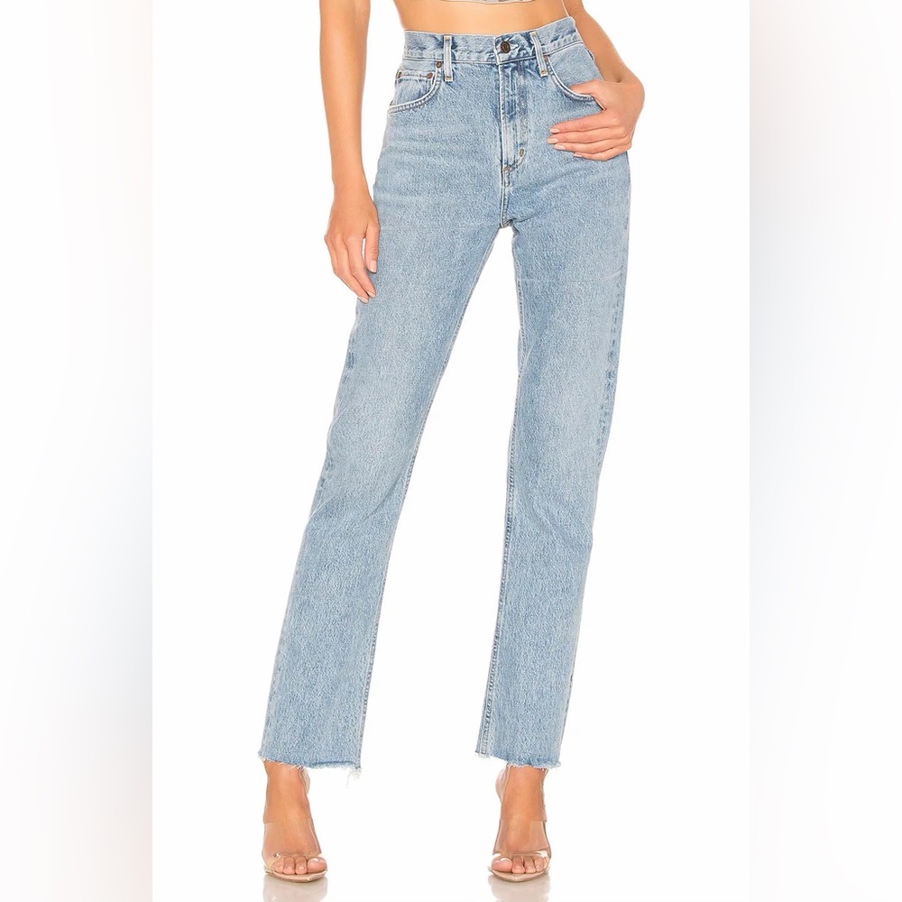 Agolde Cherie High Rise Straight Jeans in Merit Size 26